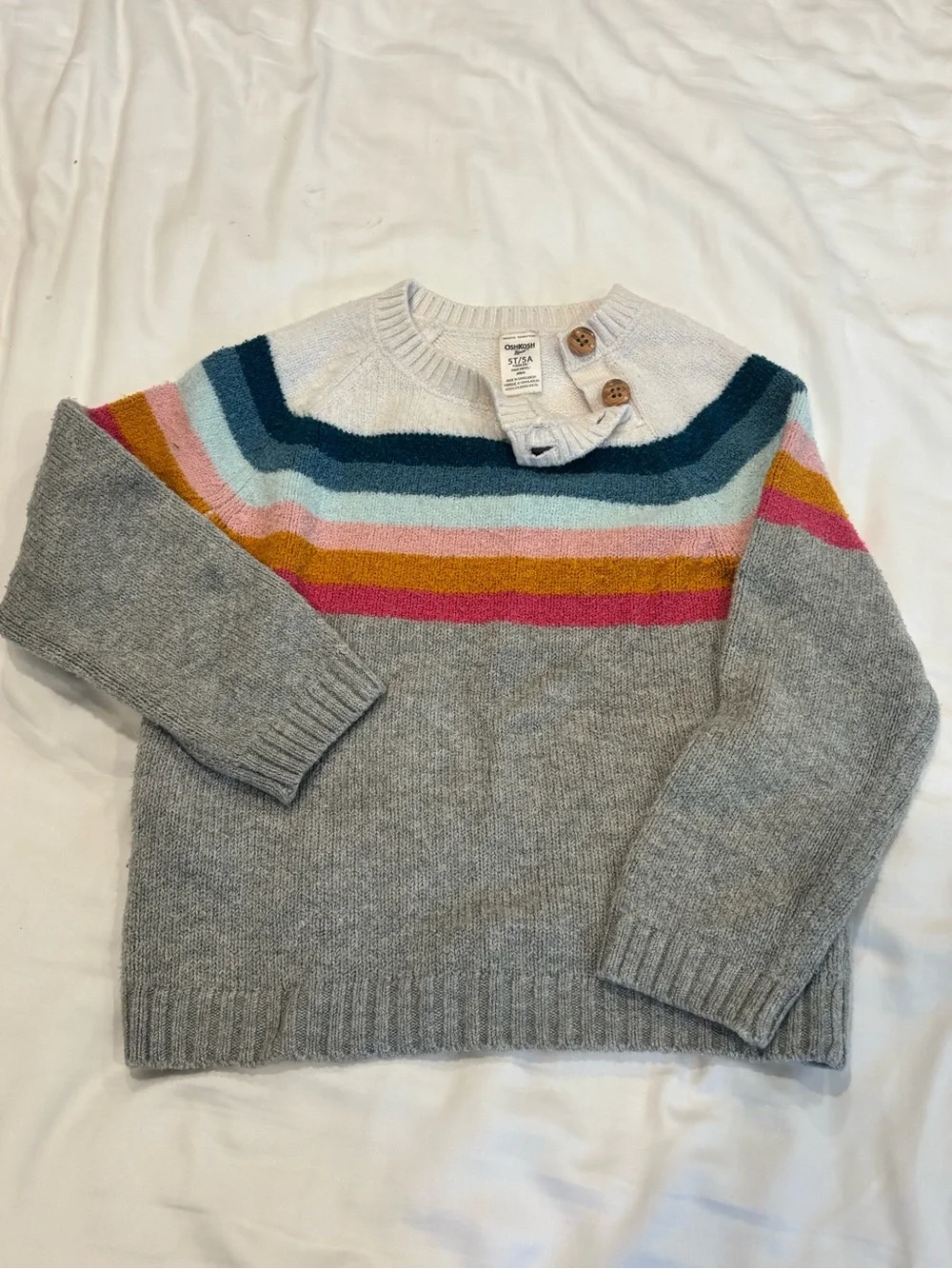 OshKosh Girls Multicolor Stripe Sweater